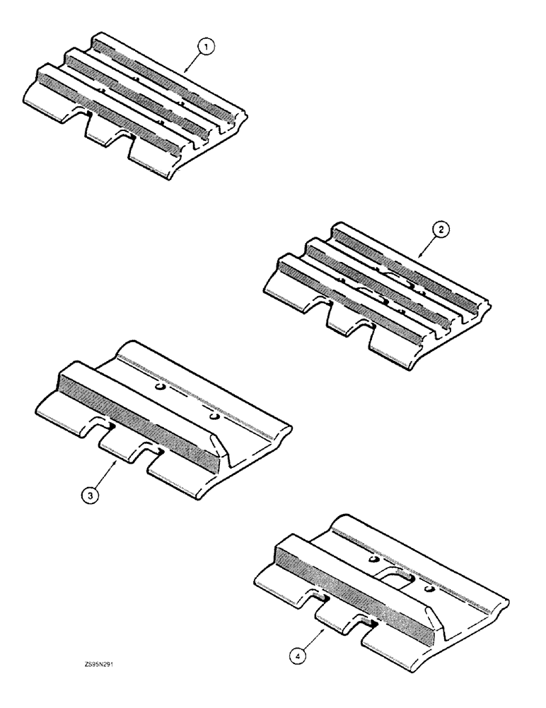 Схема запчастей Case 1150E - (5-28) - TRACK SHOES, TRIPLE GROUSER - CLOSED & OPEN (LOADER), SINGLE GROUSER - CLOSED & OPEN (DZR & DRAWBAR) (11) - TRACKS/STEERING