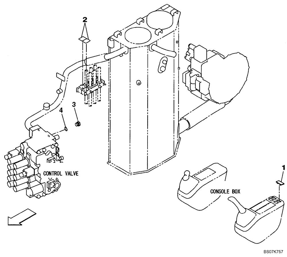 Схема запчастей Case CX225SR - (08-45) - PLUG (08) - HYDRAULICS