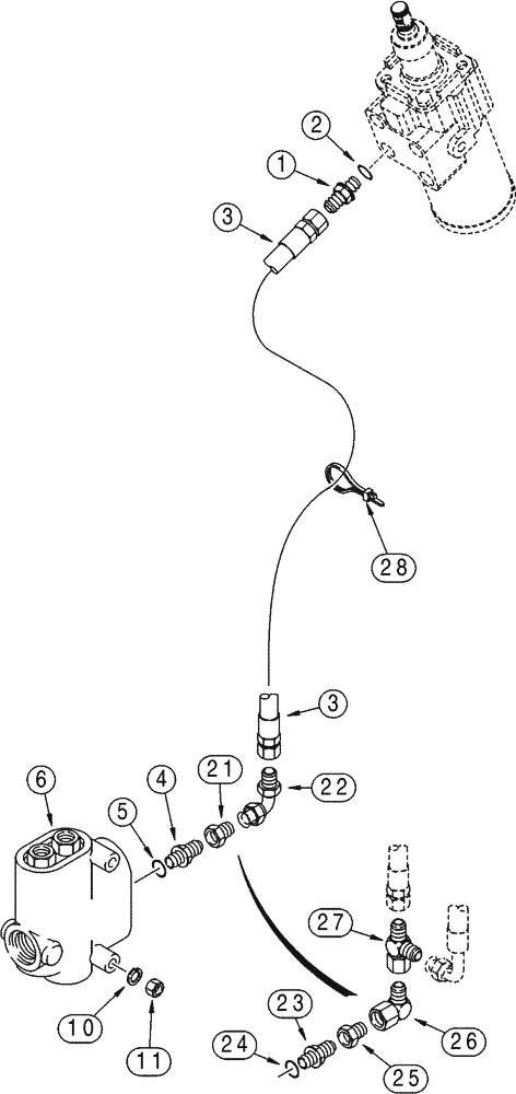 Схема запчастей Case 821C - (05-03) - HYDRAULICS STEERING (05) - STEERING