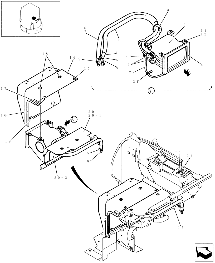 Схема запчастей Case CX31B - (282-18[1]) - CONDITIONING (WITH HEATER) (50) - CAB CLIMATE CONTROL