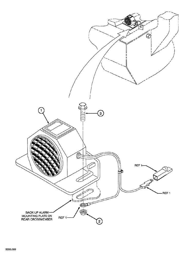 Схема запчастей Case 689G - (04-08) - BACKUP ALARM (04) - ELECTRICAL SYSTEMS