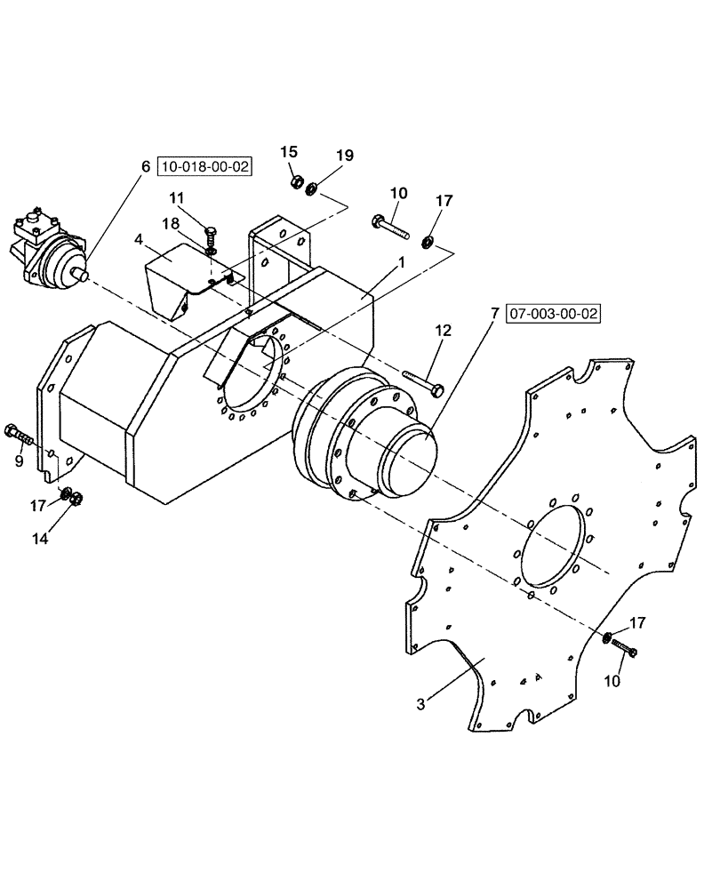 Схема запчастей Case SV212 - (07-001-00[02]) - TRANSMISSION - DRUM - IF USED (06) - POWER TRAIN