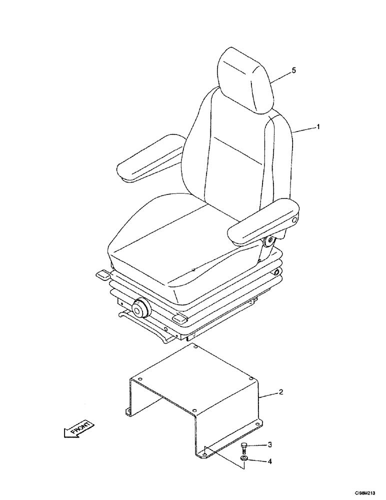 Схема запчастей Case 9007B - (9-36) - SEAT SUPPORT (09) - CHASSIS