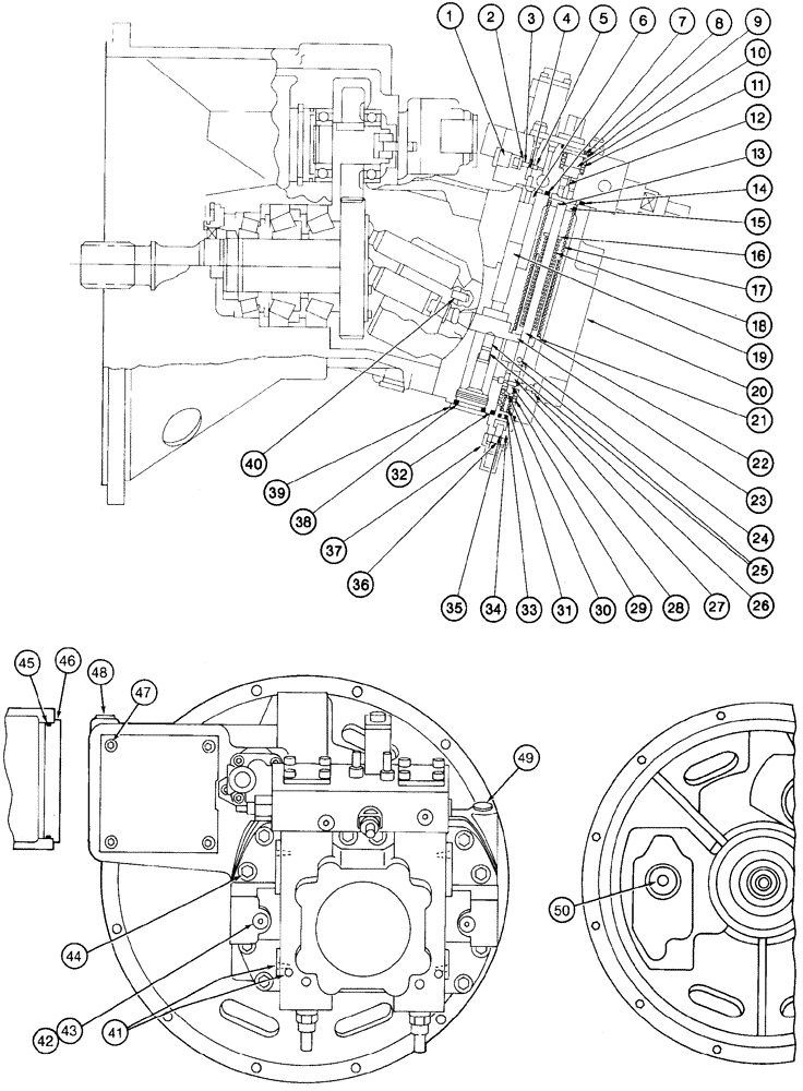 Схема запчастей Case 9060 - (8-016) - 152813A1 AND 160661A1 EQUIPMENT PUMPS, VALVE SECTION (08) - HYDRAULICS