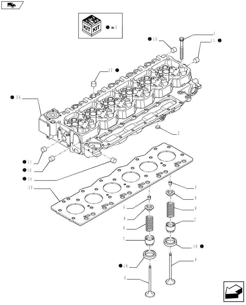 Схема запчастей Case F4DFE613E A002 - (10.101.01) - CYLINDER HEAD (2855306) (10) - ENGINE