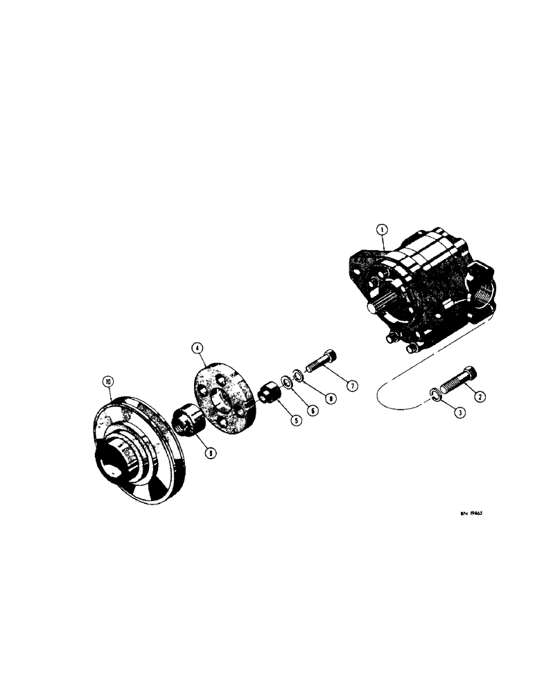 Схема запчастей Case 310G - (230[1]) - PUMP DRIVE (07) - HYDRAULIC SYSTEM