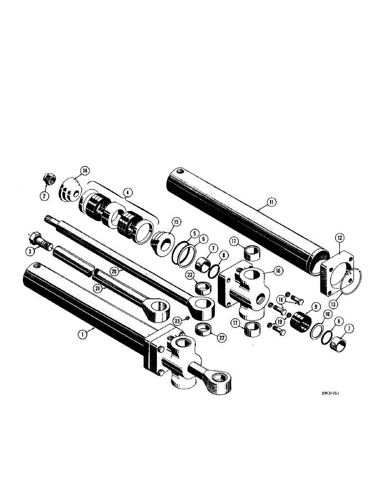 Схема запчастей Case 420C - (302[1]) - D27750 HYDRAULIC SWING CYLINDERS (07) - HYDRAULIC SYSTEM