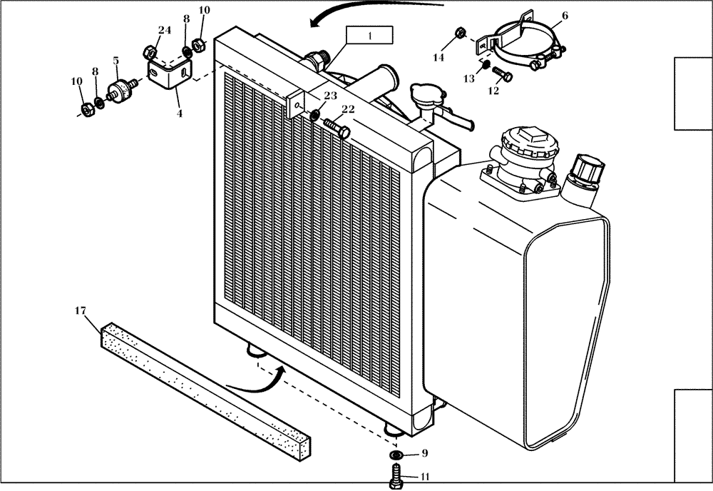 Схема запчастей Case 221D - (15.120[001]) - COMB. COOL. SYST. WATER AND OIL INSTALLATION (S/N 581101-UP) (10) - ENGINE