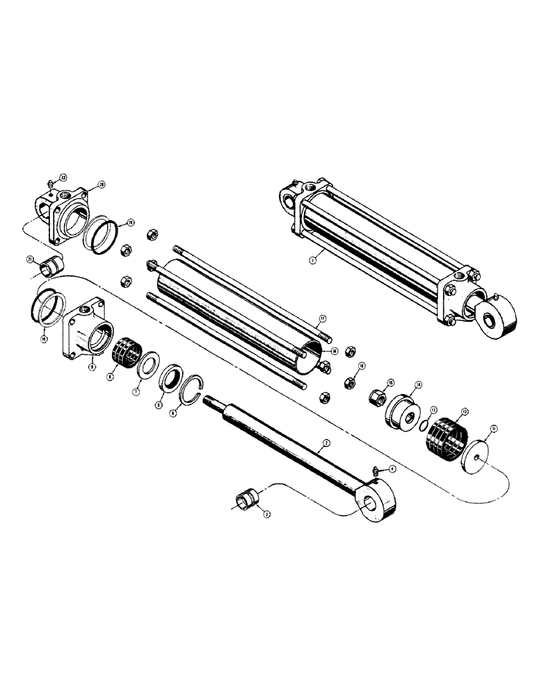 Схема запчастей Case 420 - (148) - 30624 SCARIFIER HYDRAULIC CYLINDER (07) - HYDRAULIC SYSTEM