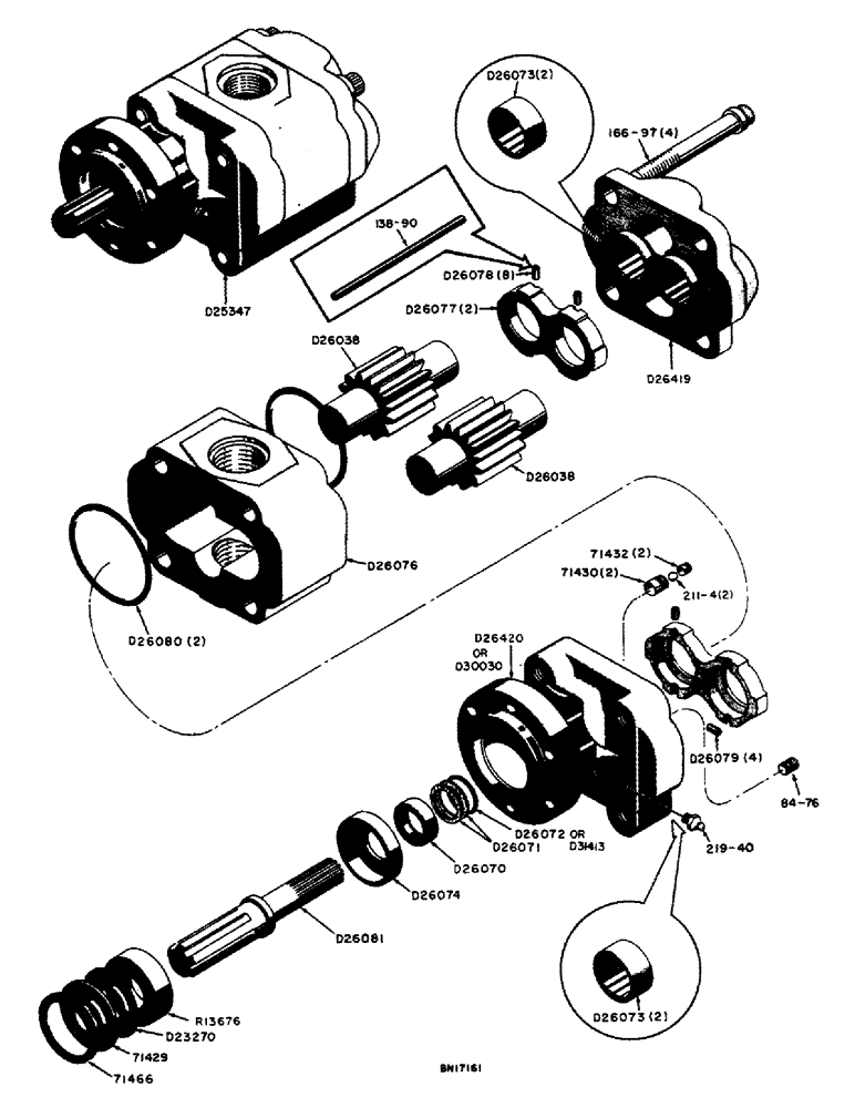 Схема запчастей Case 31 - (026) - D25347 HYDRAULIC PUMP 