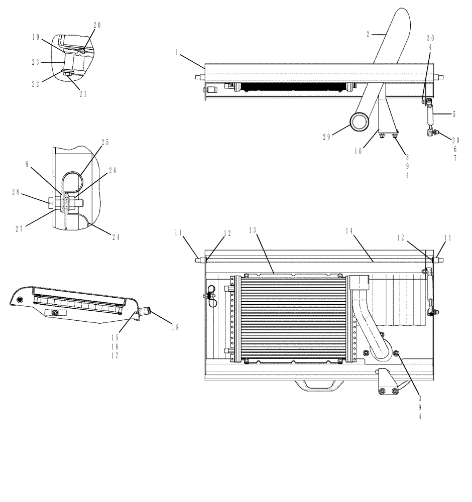 Схема запчастей Case 420 - (09-21[02]) - HOOD - AIR CONDITIONING (ASN 413505) (09) - CHASSIS