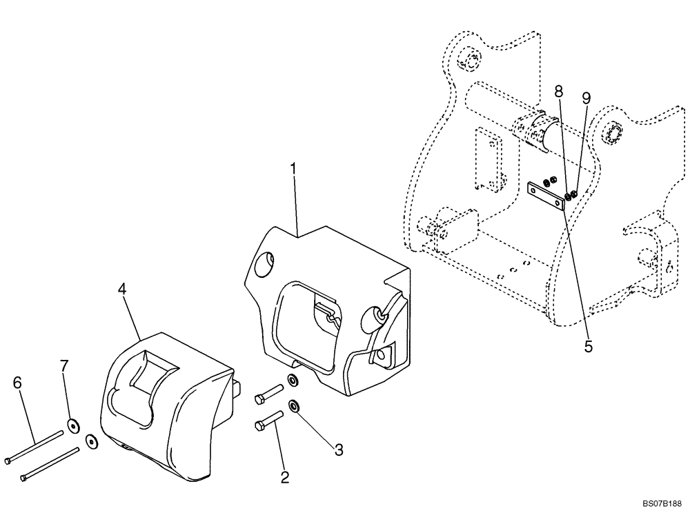 Схема запчастей Case 570MXT - (09-17) - COUNTERWEIGHT, REAR (W/PTO ACCESS) (09) - CHASSIS/ATTACHMENTS