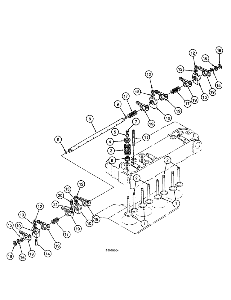 Схема запчастей Case 1825B - (2-24) - VALVE MECHANISM (02) - ENGINE