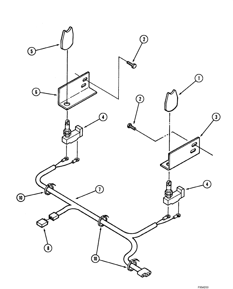 Схема запчастей Case 1845C - (04-16) - HARNESS - LAMP, BRAKE (ITALIAN D.G.M.) (04) - ELECTRICAL SYSTEMS