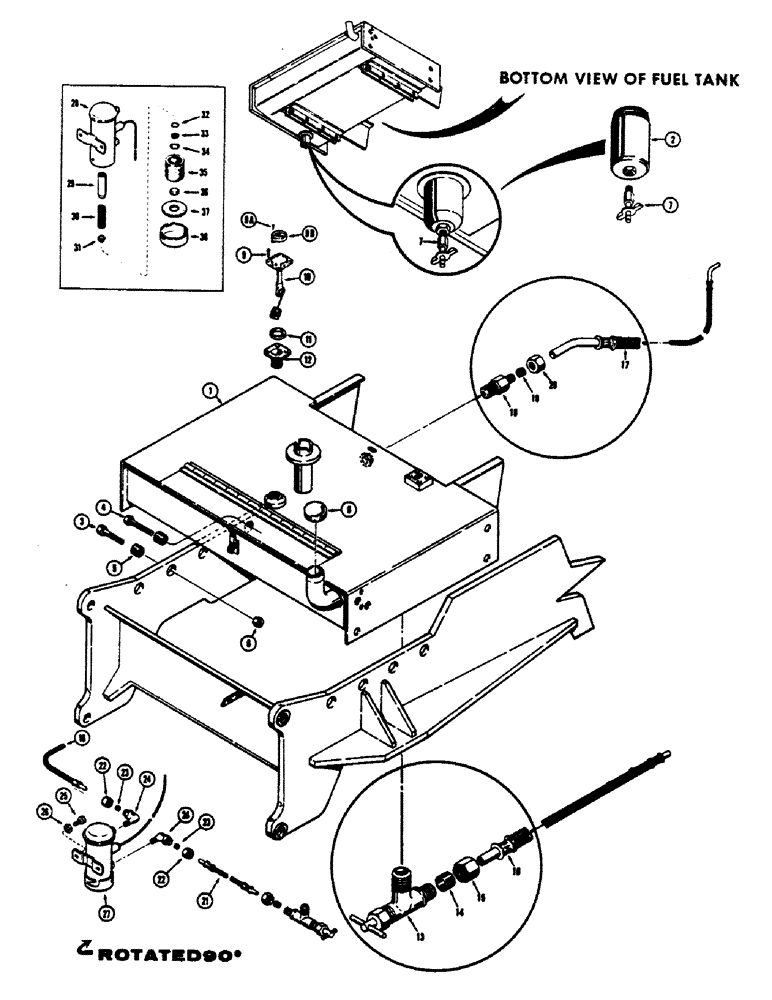 Схема запчастей Case 680CK - (030) - FUEL TANK (10) - ENGINE