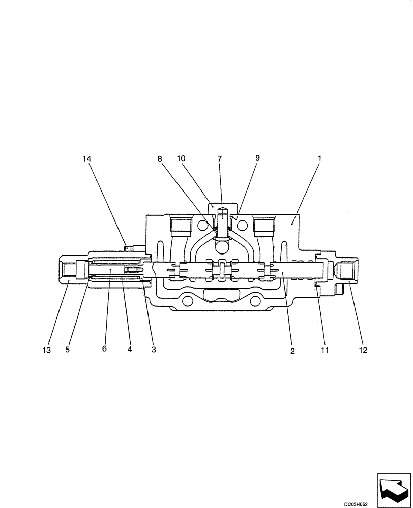 Схема запчастей Case CX25 - (08-35[00]) - VALVE ASSY - SWING (08) - HYDRAULICS