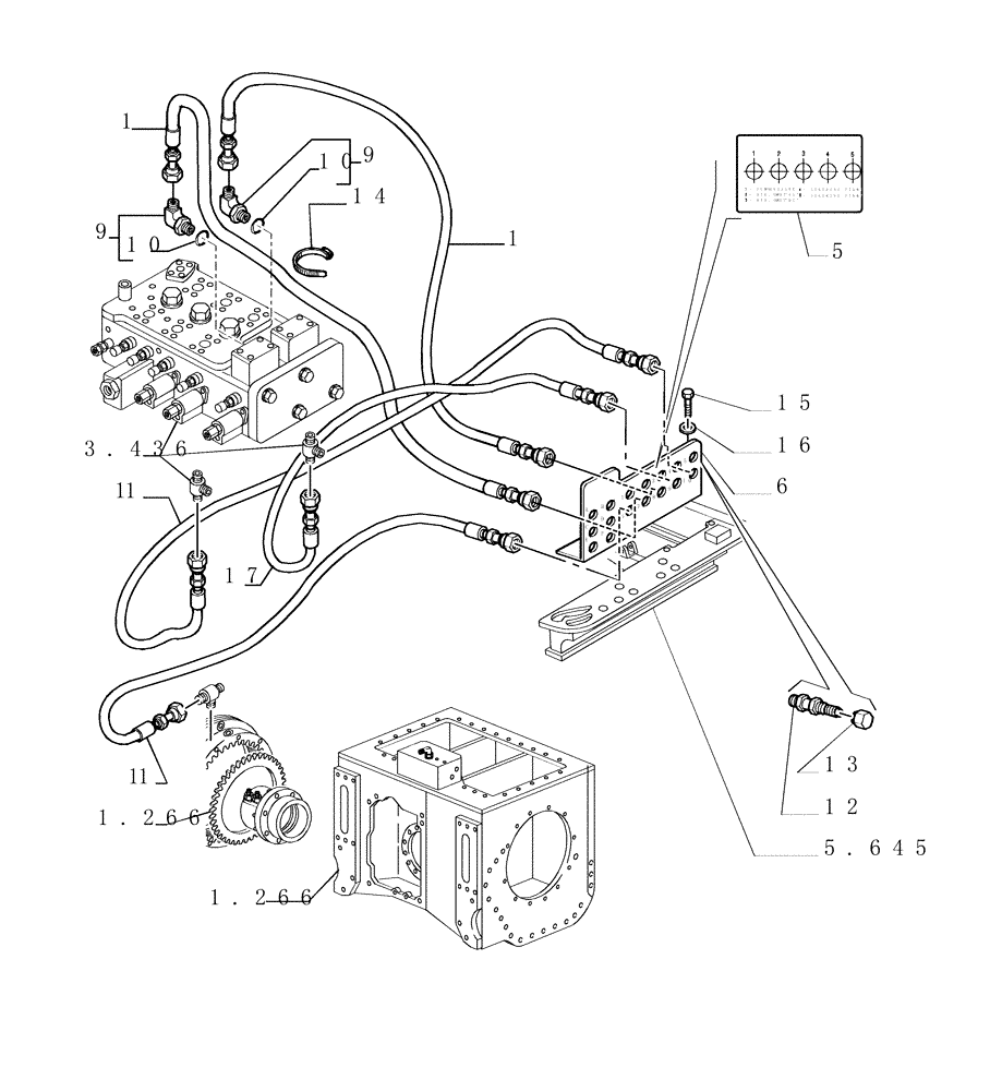 Схема запчастей Case 1850K - (6.756[02]) - HYDRAULIC DIAGNOSTIC SYSTEM (13) - Electrical System / Decals