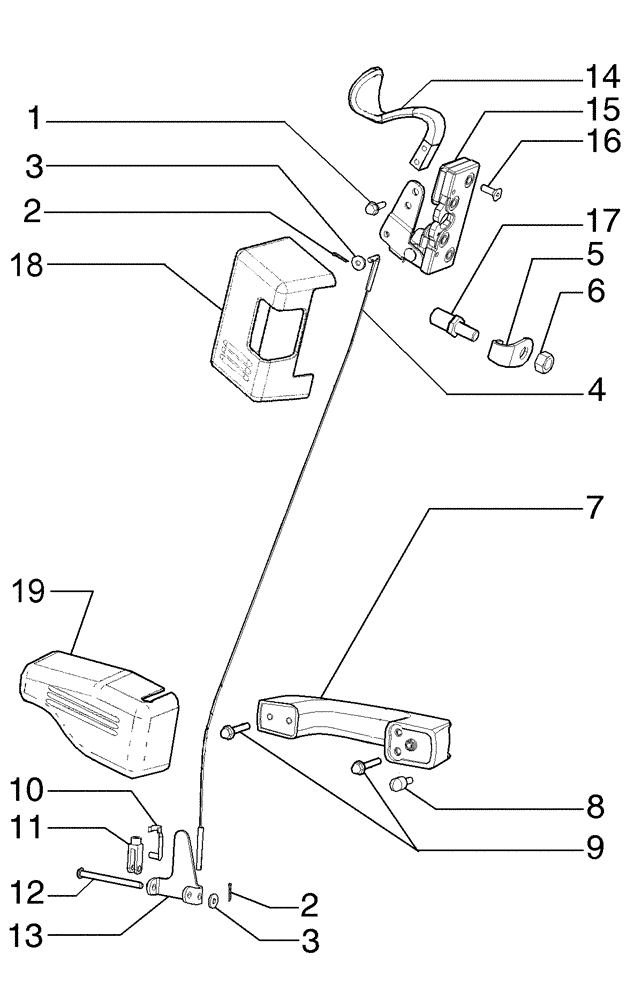 Схема запчастей Case 865B AWD - (09-41[01]) - CAB, LOCK DOOR (09) - CHASSIS/ATTACHMENTS