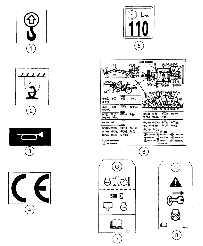 Схема запчастей Case 960 - (09-60) - DECALS (09) - CHASSIS