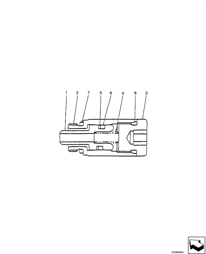 Схема запчастей Case CX25 - (08-48[00]) - VALVE ASSY - BLEEDER (08) - HYDRAULICS