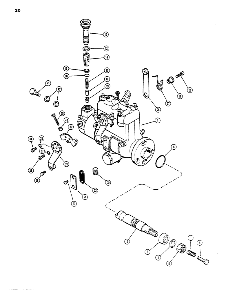 Схема запчастей Case DH5 - (30) - INJECTION PUMP (10) - ENGINE