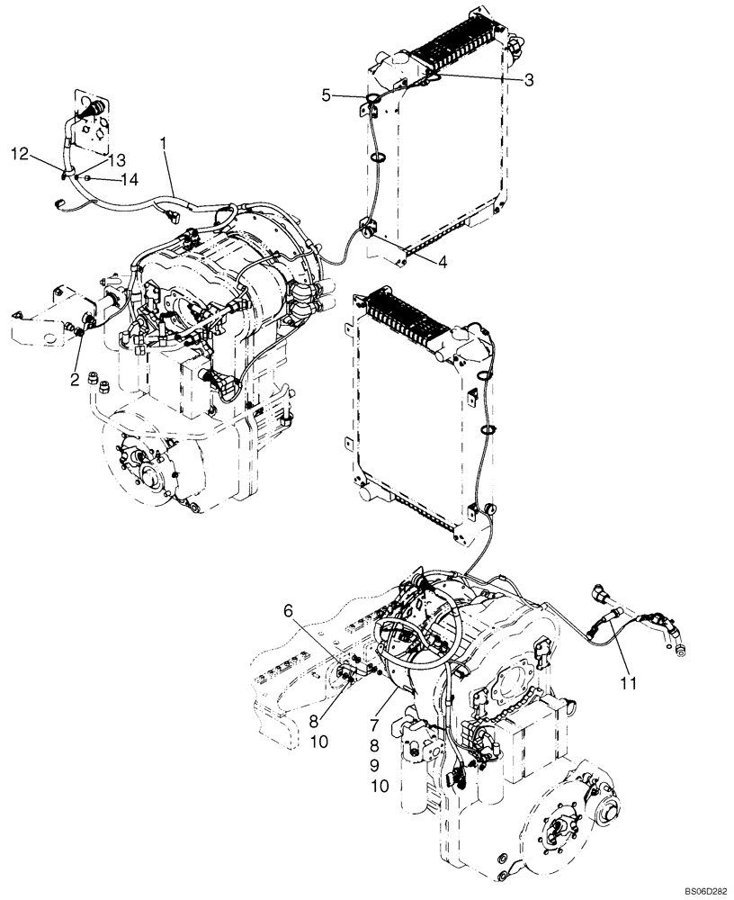 Схема запчастей Case 821E - (04-15) - HARNESS - TRANSMISSION (04) - ELECTRICAL SYSTEMS