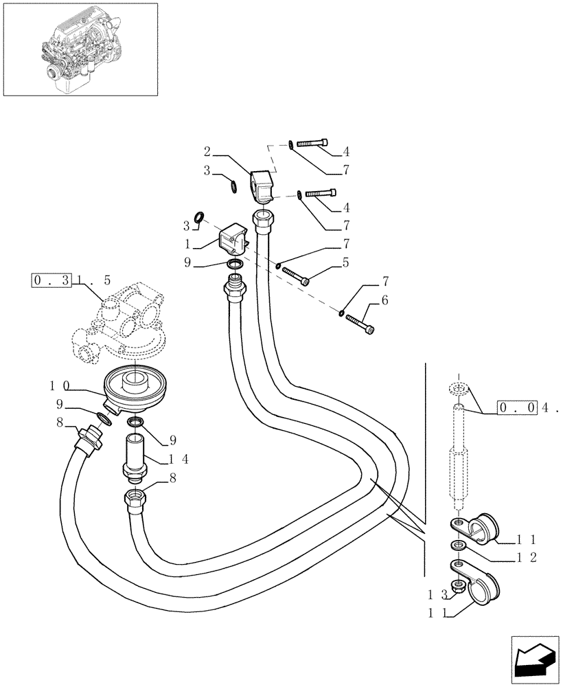 Схема запчастей Case F3AE0684D B001 - (0.30.26[01]) - AIR DELIVERY PIPES (504032686) 