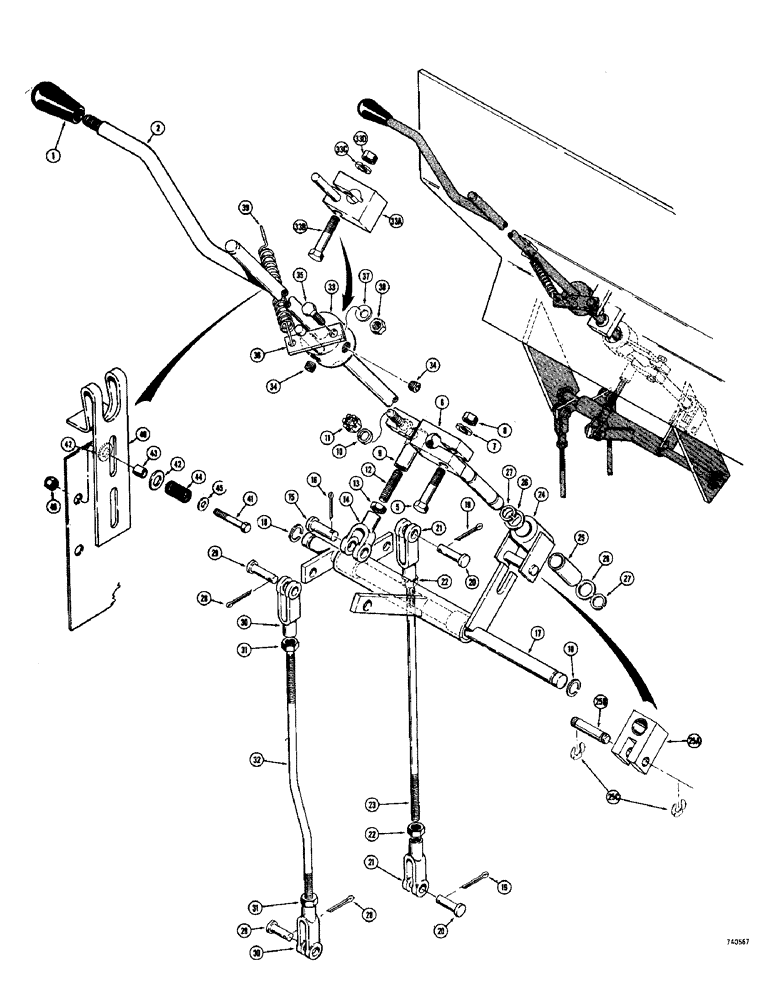 Схема запчастей Case 780 - (206) - TRANSMISSION CONTROLS (06) - POWER TRAIN