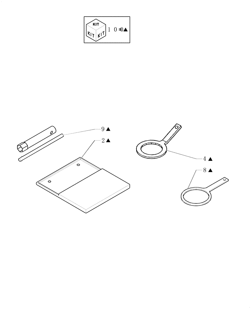 Схема запчастей Case CX27B - (4.200[01]) - TOOLS KIT (04) - Section 4