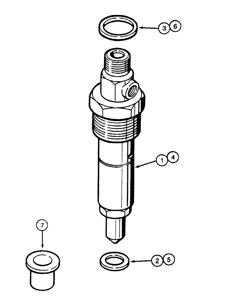 Схема запчастей Case 580SK - (3-24) - FUEL INJECTION NOZZLE, 7MM (03) - FUEL SYSTEM