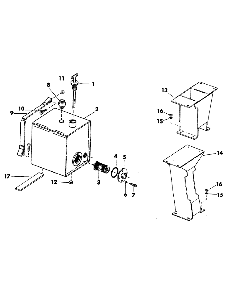 Схема запчастей Case 40YC - (142) - HYDRAULIC OIL RESERVOIR AND RELATED PARTS (07) - HYDRAULIC SYSTEM