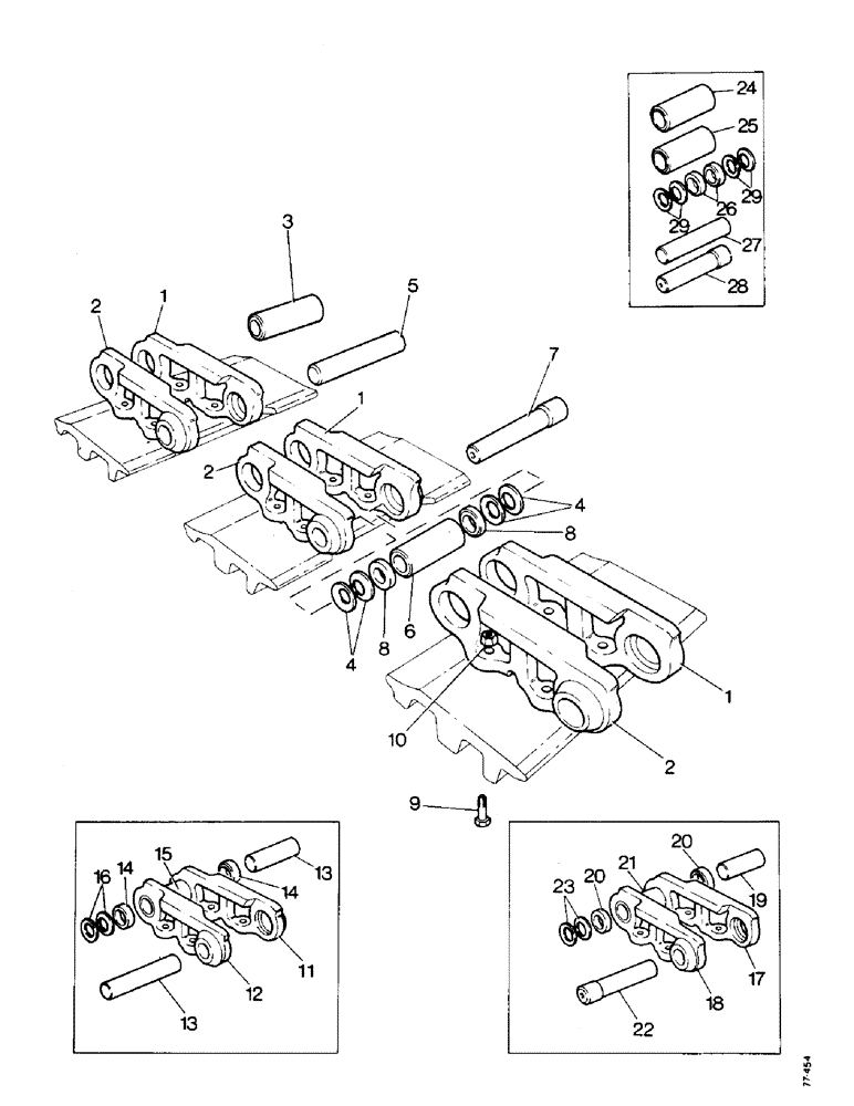 Схема запчастей Case 850 - (F09-1) - TRACK CHAIN - 6 ROLLER (04) - UNDERCARRIAGE