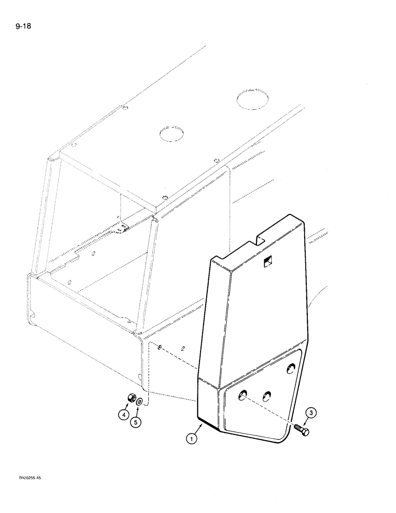 Схема запчастей Case 721 - (9-018) - COUNTERWEIGHTS, 2400 POUND TOTAL WEIGHT (09) - CHASSIS/ATTACHMENTS