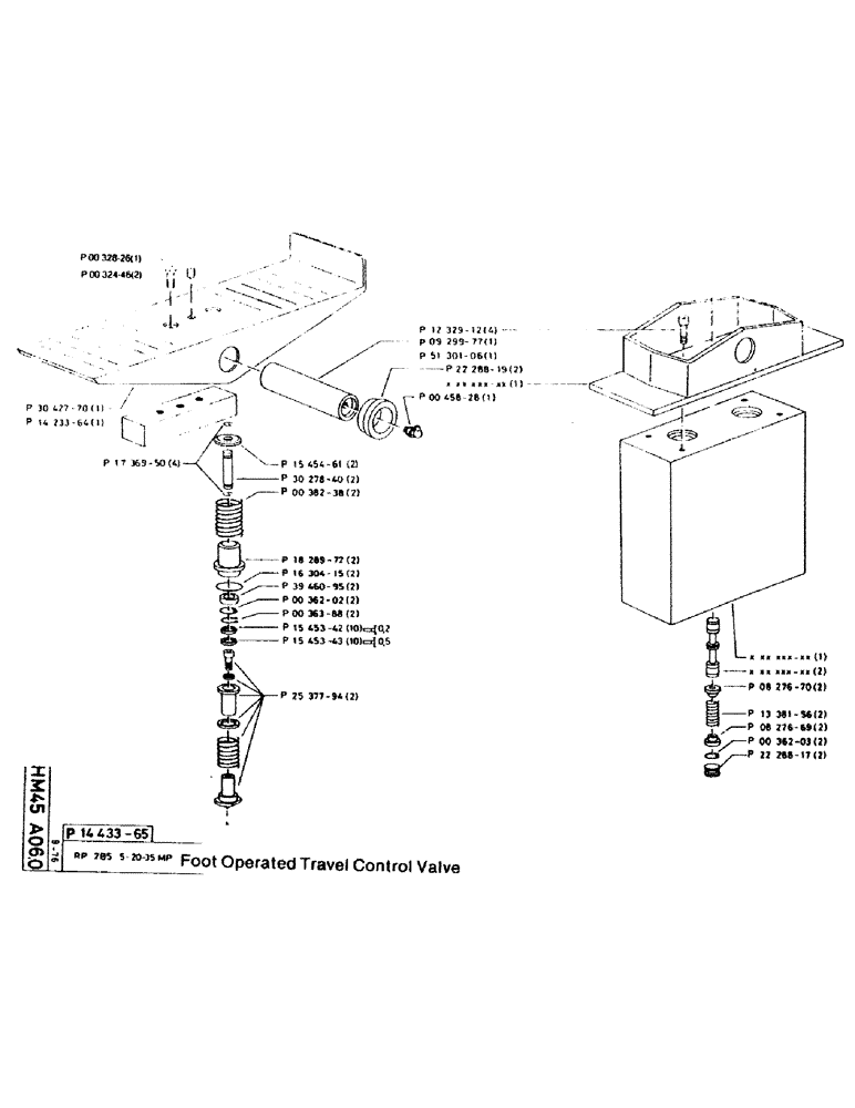 Схема запчастей Case 220CKS - (59) - FOOT OPERATED TRAVEL CONTROL VALVE (07) - HYDRAULIC SYSTEM