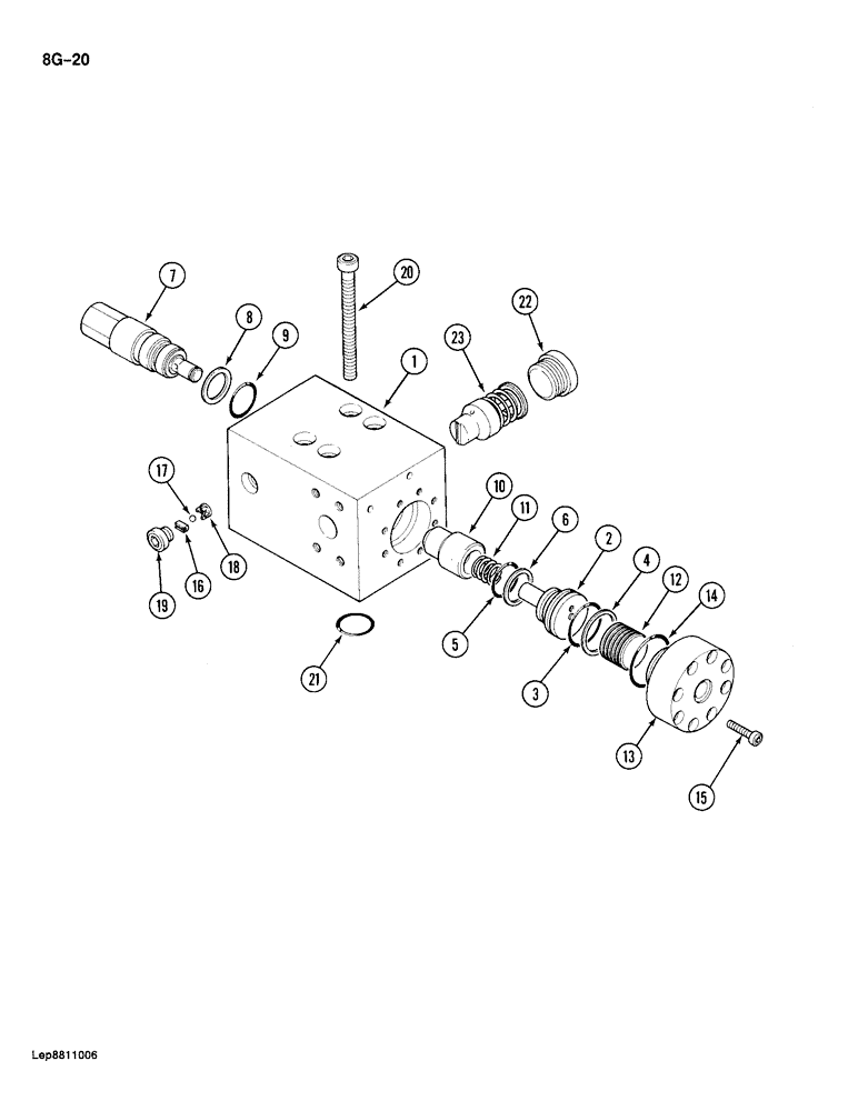 Схема запчастей Case 688 - (8G-20) - LOAD HOLDING VALVE, WITH ARM CYLINDERS (08) - HYDRAULICS