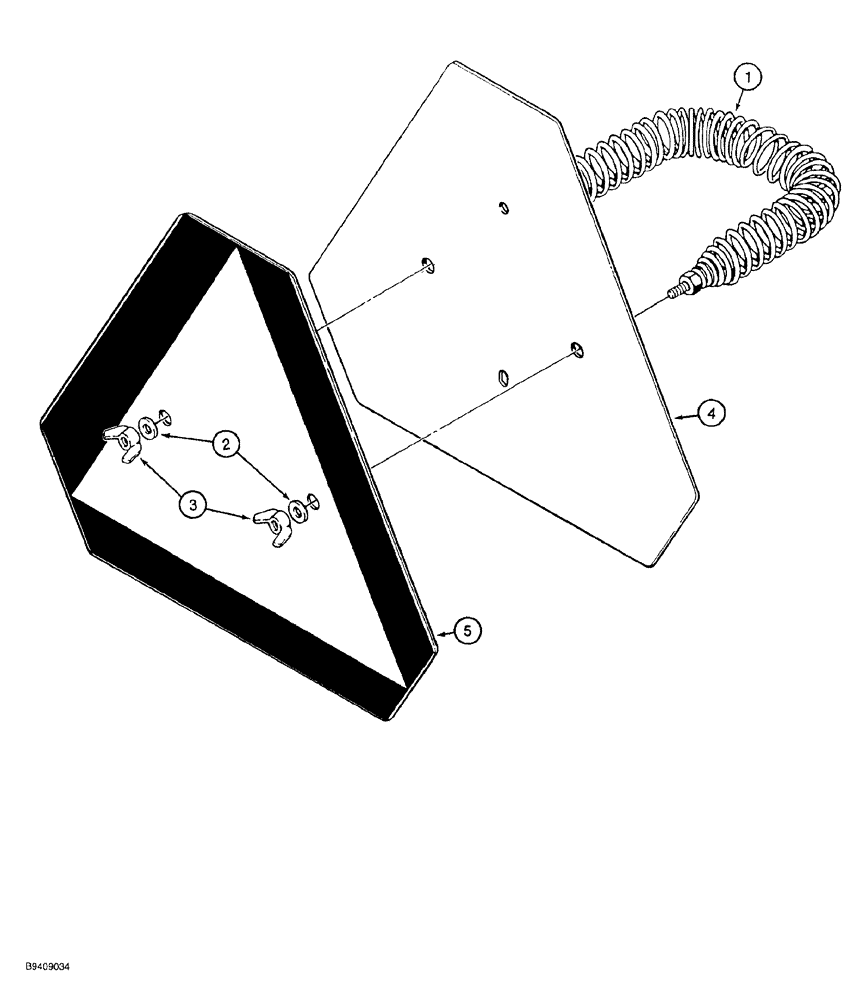 Схема запчастей Case 580SL - (9-150) - SLOW MOVING VEHICLE EMBLEM (09) - CHASSIS/ATTACHMENTS