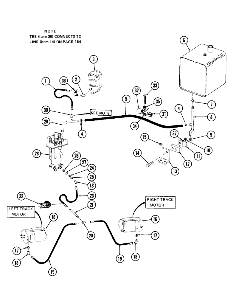 Схема запчастей Case 880 - (230) - DRAIN HYDRAULICS (07) - HYDRAULIC SYSTEM