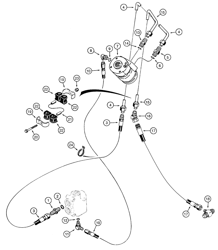 Схема запчастей Case 960 - (05-04) - HYDRAULICS STEERING, FRONT (05) - STEERING