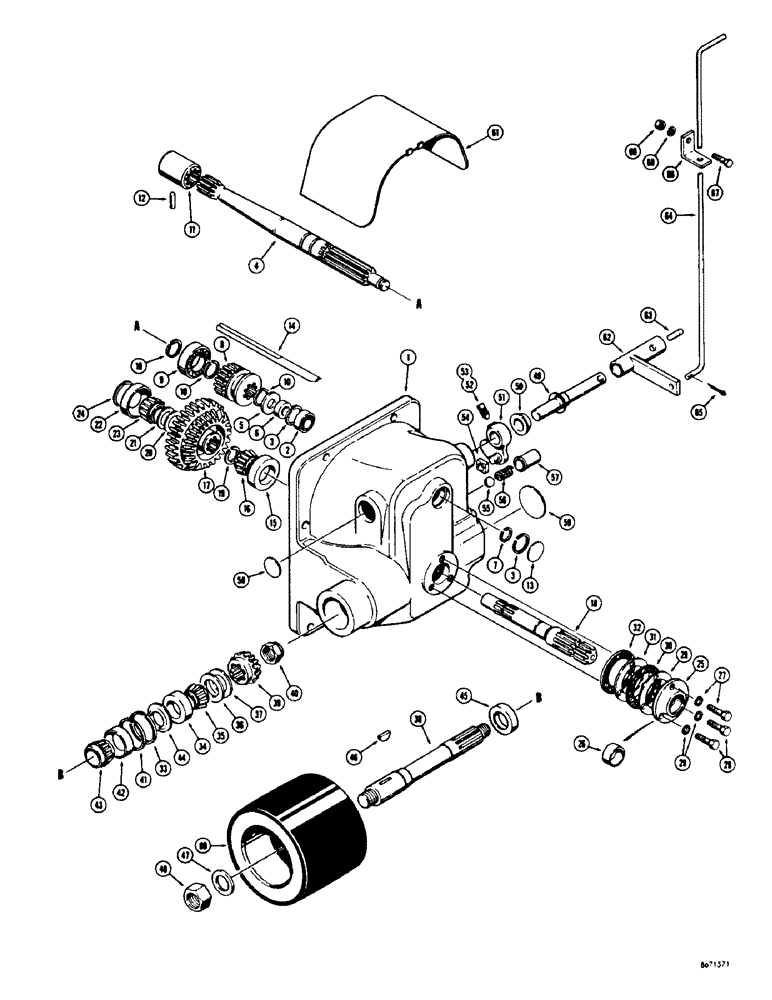 Схема запчастей Case 310G - (240) - P.T.O., BELT PULLEY, AND CONTROL (05) - UPPERSTRUCTURE CHASSIS