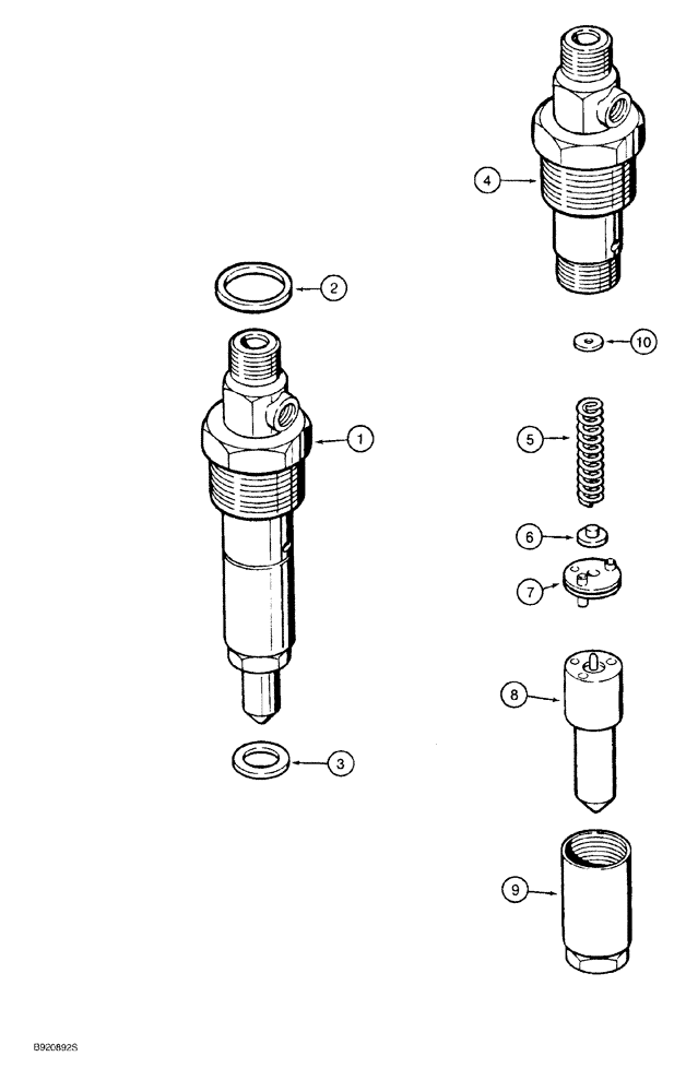 Схема запчастей Case 550G - (3-16) - FUEL INJECTION NOZZLE, 4-390 AND 4T-390 EMISSIONS CERTIFIED ENGINE, P.I.N. JJG0255794 AND AFTER (02) - FUEL SYSTEM