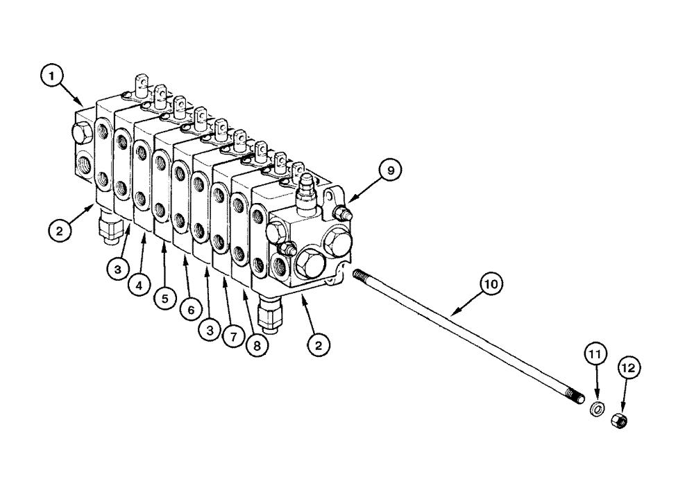 Схема запчастей Case 865 DHP - (8-078) - DISTRIBUTOR ASSEMBLY (08) - HYDRAULICS