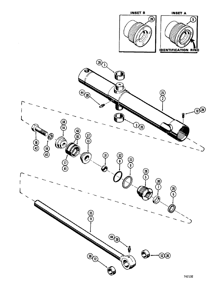 Схема запчастей Case 350 - (246) - G33431, G33432, G32462 AND G32463 BUCKET TILT CYLINDERS (07) - HYDRAULIC SYSTEM