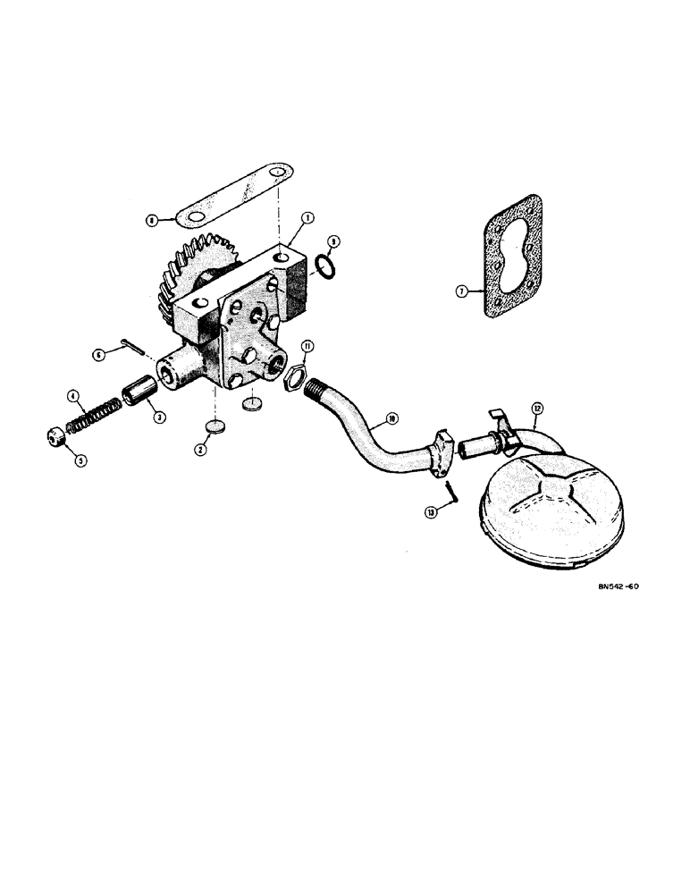 Схема запчастей Case 420B - (018) - OIL PUMP (01) - ENGINE