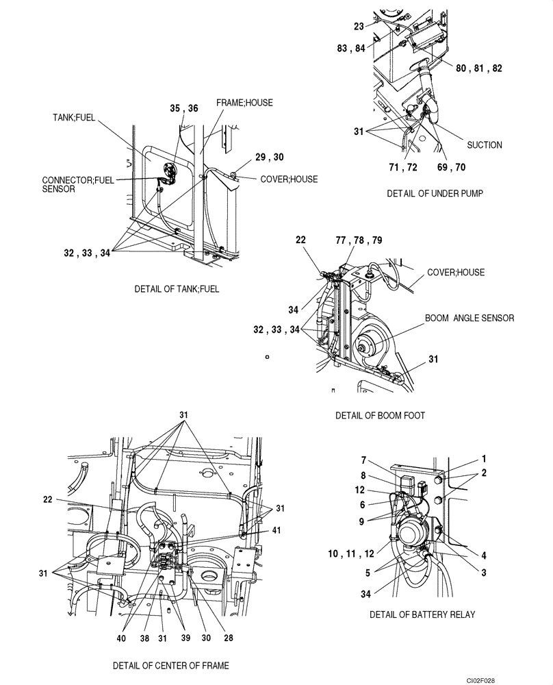 Схема запчастей Case CX135SR - (04-02) - HARNESS, MAIN - CHASSIS, UPPERSTRUCTURE (04) - ELECTRICAL SYSTEMS