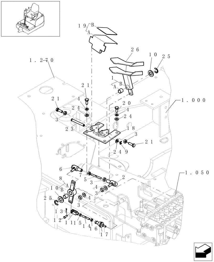 Схема запчастей Case CX16B - (1.070[13]) - CONTROLS (90) - PLATFORM, CAB, BODYWORK AND DECALS