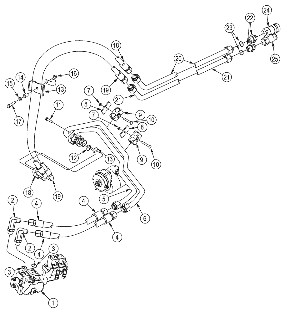 Схема запчастей Case 75XT - (08-29) - HYDRAULICS, ATTACHMENT - HIGH FLOW, GEAR (08) - HYDRAULICS