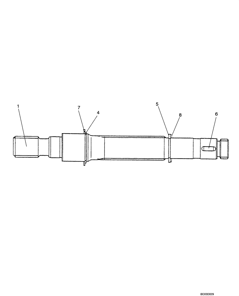 Схема запчастей Case CX36 - (08-23[00]) - PUMP - SHAFT (08) - HYDRAULICS