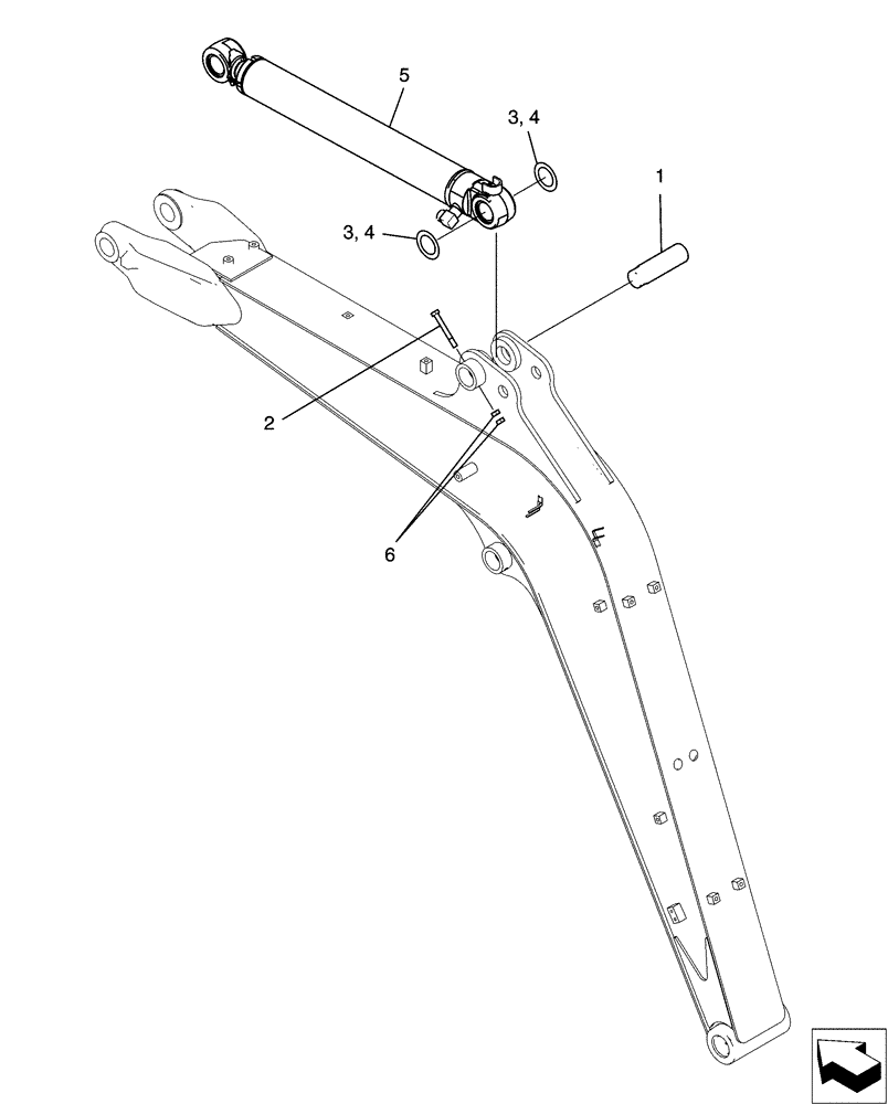 Схема запчастей Case CX31B - (03-006[01]) - CYLINDER INSTAL, ARM (35) - HYDRAULIC SYSTEMS