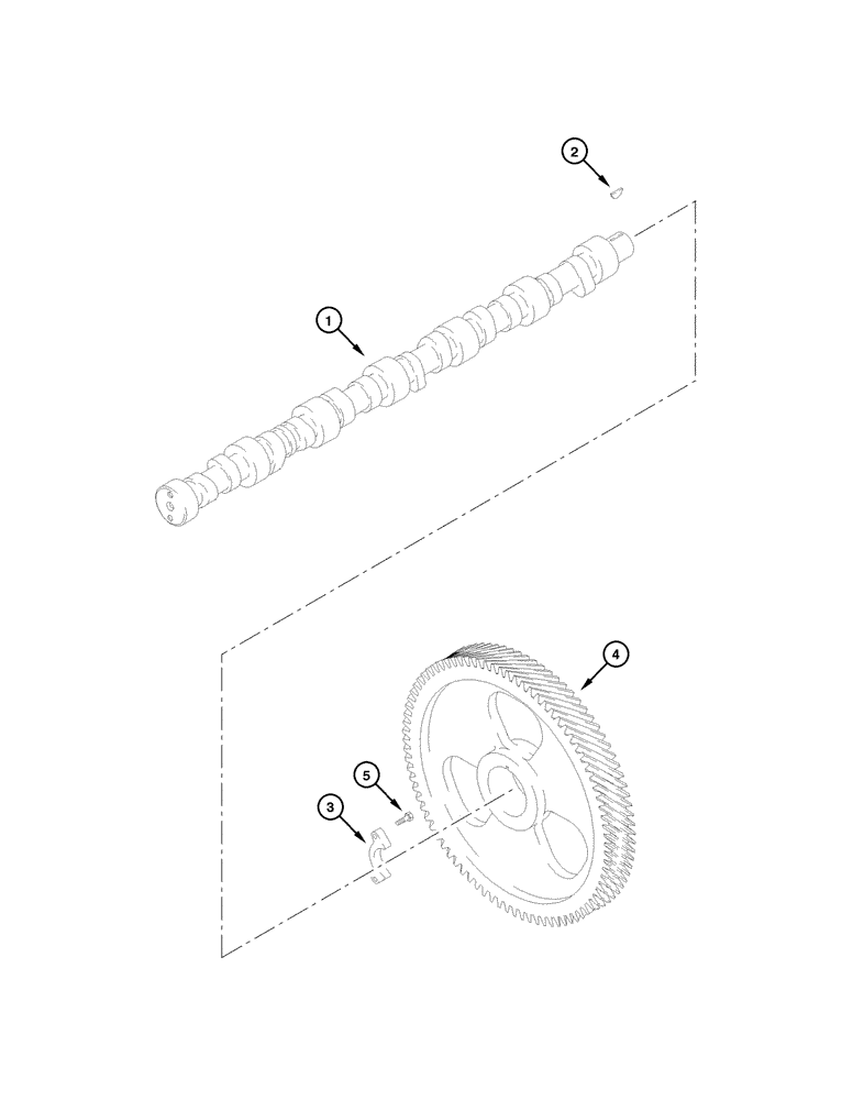 Схема запчастей Case 885 - (02-40[01]) - CAMSHAFT (02) - ENGINE