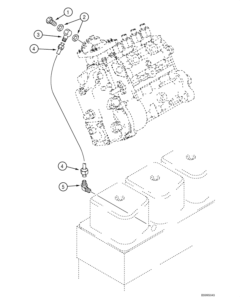 Схема запчастей Case 590SM - (03-06) - ANEROID AND WASTEGATE SYSTEM - 4T-390 EMISSIONS CERTIFIED ENGINE (03) - FUEL SYSTEM